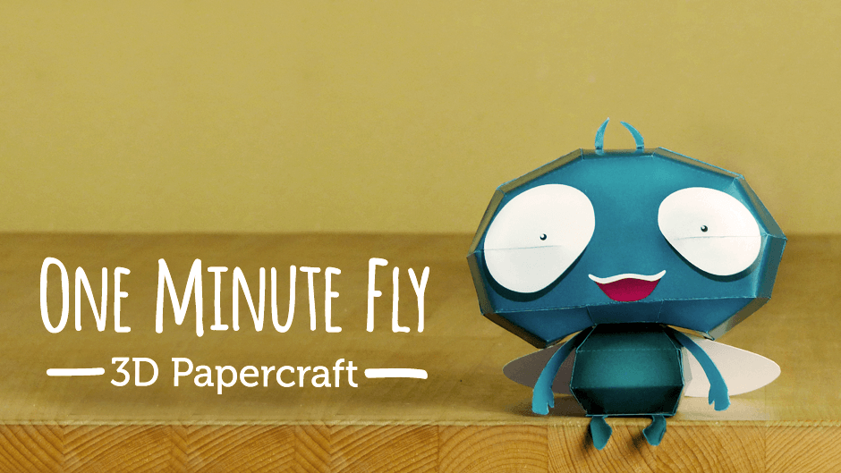 One Minute Fly Papercraft